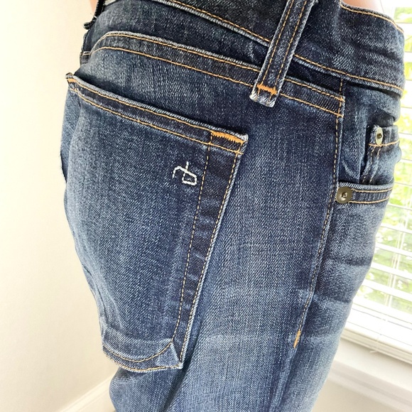 rag & bone Women's Skinny Jeans - Dark Blue - Picture 3 of 8